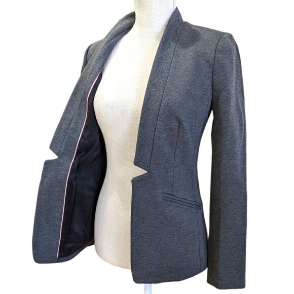 NWT J.Crew 365 Women's Grey Open Blazer Size 0 Style J6142 - Picture 3 of 9